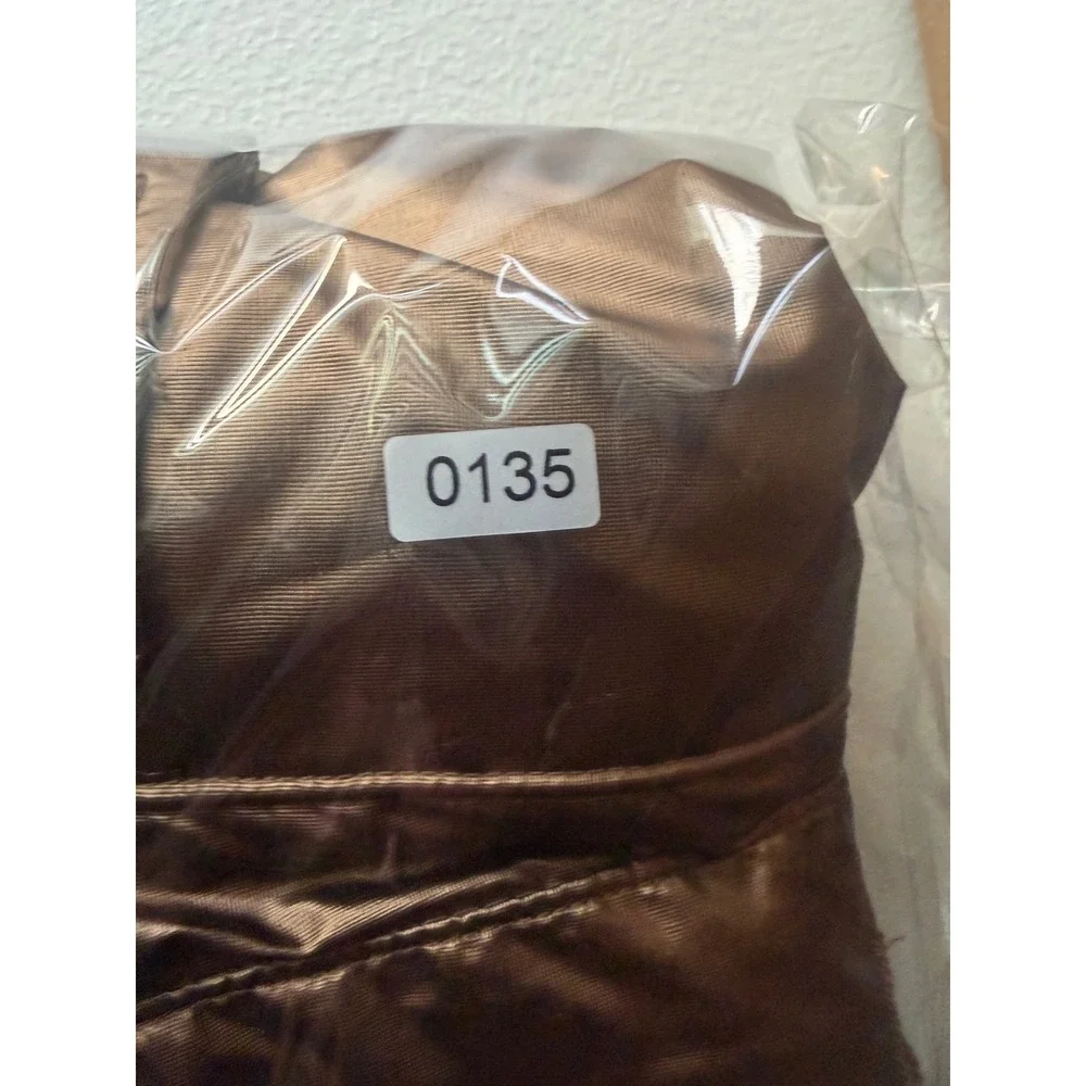 Orisue Mens Metallic Bronze Gold Field Jacket Full Zip Utility Streetwear Small
